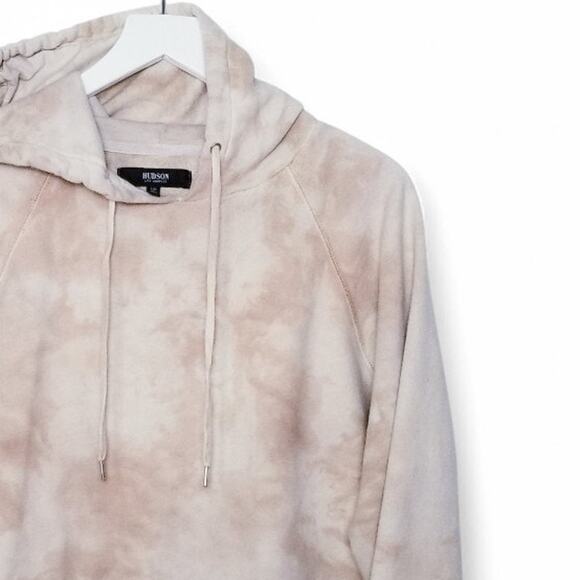 HUDSON JEANS Los Angeles Live-In Tie Dye 100% Cotton Hoodie Sweatshirt - L - Picture 2 of 8